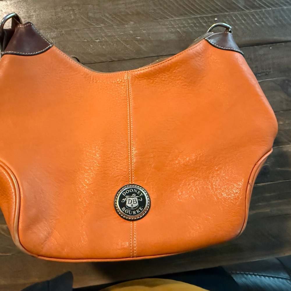 Dooney & Bourke Orange and Brown Tote